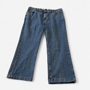 Y2K GAP Bootcut Stretch Denim Capris Mid Rise Womens 14 Waist 34" Inseam 24"